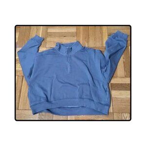 Victoria's Secret Pink 3/4 Zip Fleece in Blue